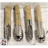 Image 1 : LOT OF 4 NEW TABLECRAFT 9.5" STAINLESS STEEL TONGS