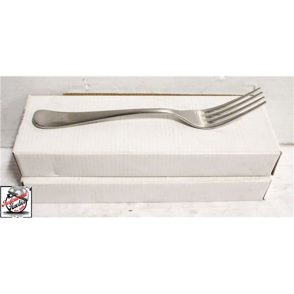 LOT OF 24 NEW FORTESSA STAINLESS STEEL MARIPOSA 8"