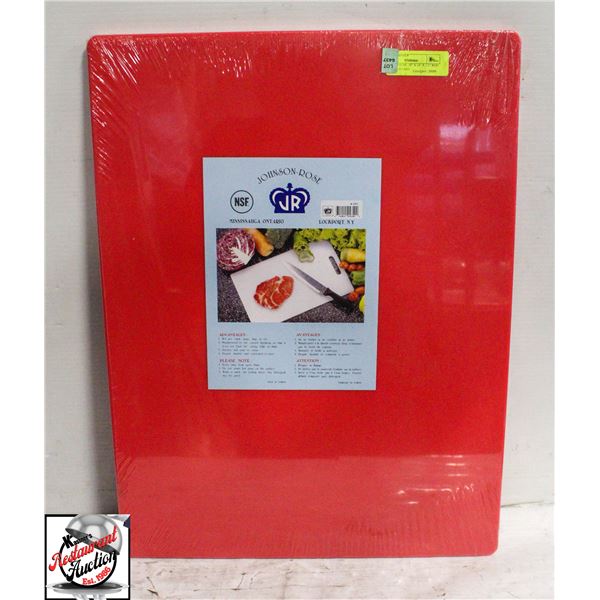 JOHNSON ROSE 18" X 24" X 1/2" RED CUTTING BOARD