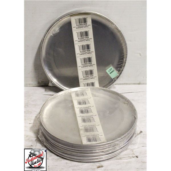 LOT OF 18 NEW CROWN 7" ALUMINUM PIZZA PANS