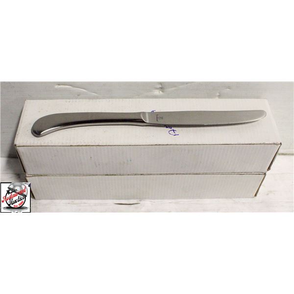 24 NEW FORTESSA BRUSHED STAINLESS STEEL MARIPOSA