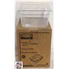 Image 1 : NEW CASE OF 6 RUBBERMAID 1/2 SIZE 6" DEEP POLY
