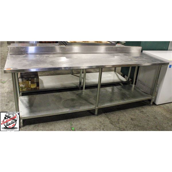 BAILIFF SEIZURE: S/S WORK TABLE 96" X 30" X 34.5"