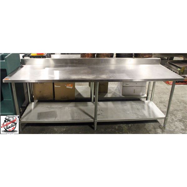 BAILIFF SEIZURE:S/S WORK TABLE 96" X 30" X 34.5"