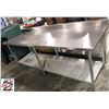 Image 2 : BAILIFF SEIZURE:S/S WORK TABLE 96" X 30" X 34.5"