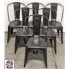Image 1 : BAILIFF SEIZURE: 6 BLACK METAL DINING CHAIRS