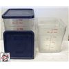 Image 1 : BAILIFF SEIZURE: 3 CAMBRO 18QT PLASTIC BINS