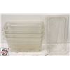 Image 1 : BAILIFF SEIZURE: 4 PLASTIC 1/3 SIZE CONTAINERS