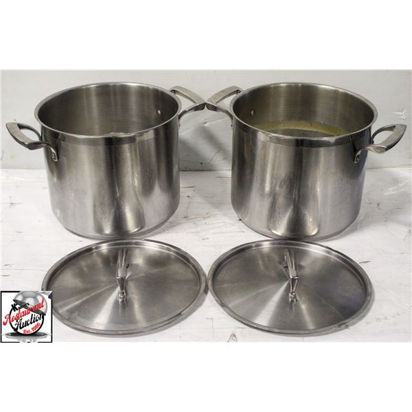 BAILIFF SEIZURE: 2 BROWNE 9.6QT S/S STOCK POTS