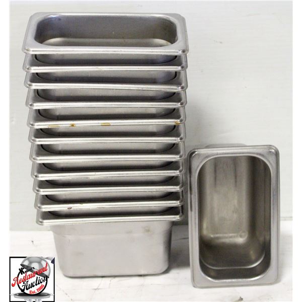 BAILIFF SEIZURE: 12 S/S 1/9 SIZE 4.5" DEEP INSERTS