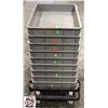 Image 1 : BAILIFF SEIZURE: 2 BIN CARTS W/ 9 PLASTIC BINS