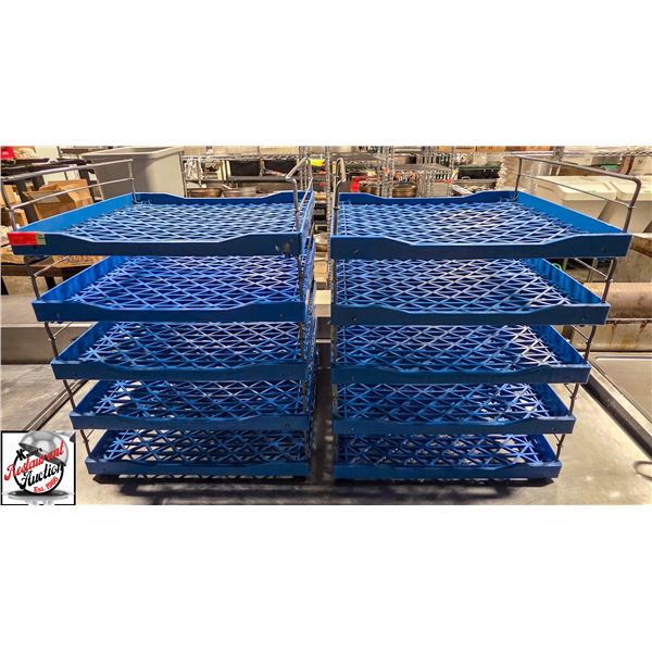 BAILIFF SEIZURE: 10 BLUE PLASTIC BREAD TRAYS