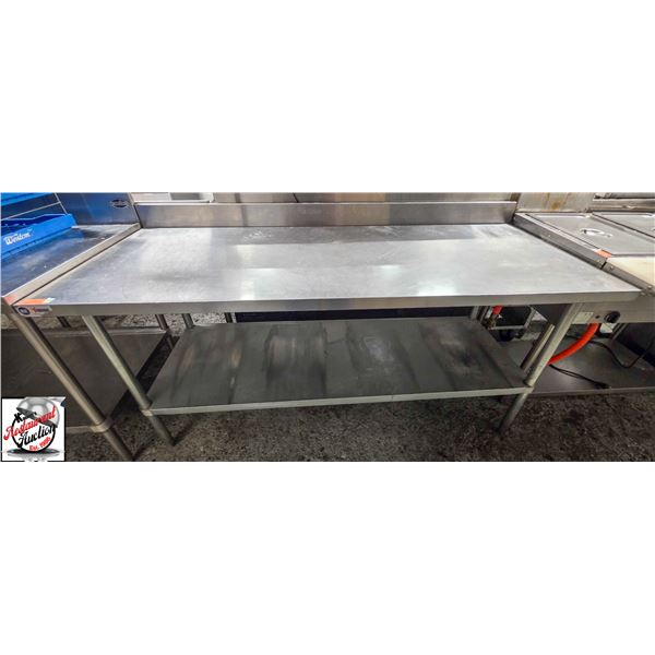BAILIFF SEIZURE: S/S WORK TABLE 72" X 30" X 34.5"