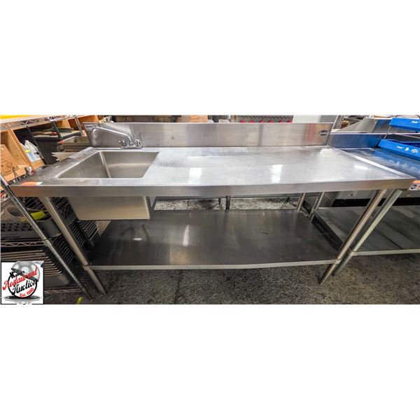 BAILIFF SEIZURE: S/S WORK TABLE W/ BUILT-IN SINK