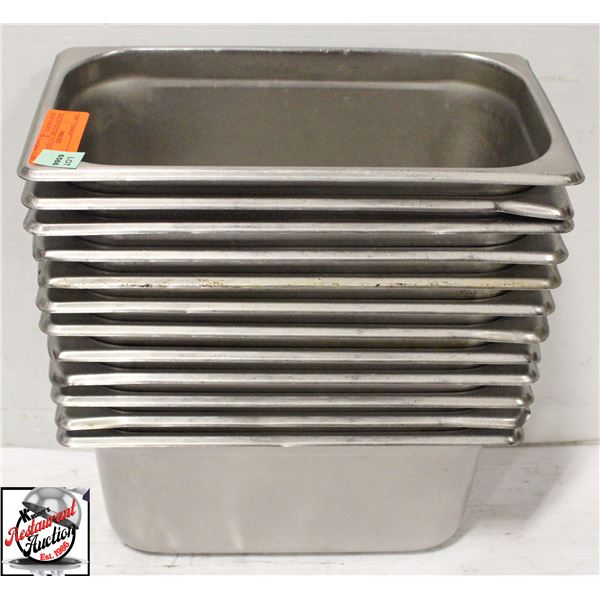 BAILIFF SEIZURE: 12 S/S 1/3-SIZE 6" DEEP INSERTS