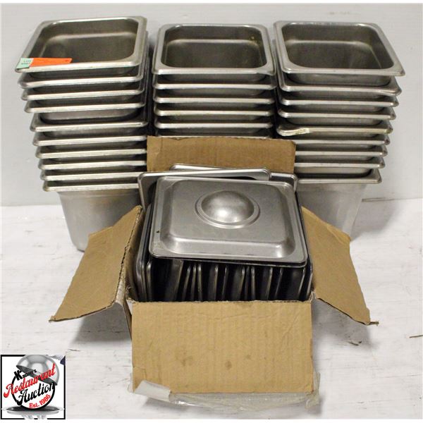 BAILIFF SEIZURE: 29 S/S 1/6-SIZE 6" DEEP INSERTS