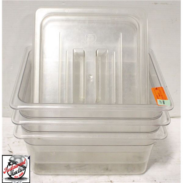 BAILIFF SEIZURE: 3 PLASTIC 1/2-SIZE INSERTS
