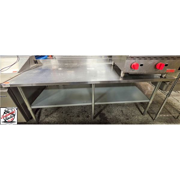 BAILIFF SEIZURE: S/S WORK TABLE 84" X 30" X 34.5"