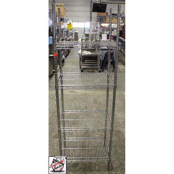 BAILIFF SEIZURE: CHROME 4-TIER WIRE RACK