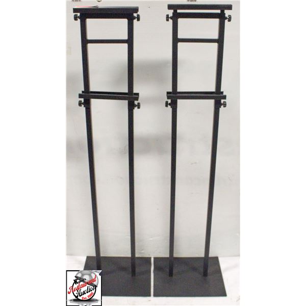 BAILIFF SEIZURE: 2 BLACK METAL DISPLAY STANDS