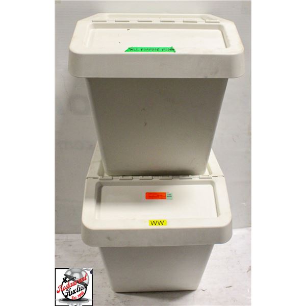 BAILIFF SEIZURE: 2 IKEA WHITE PLASTIC SORTERA BINS