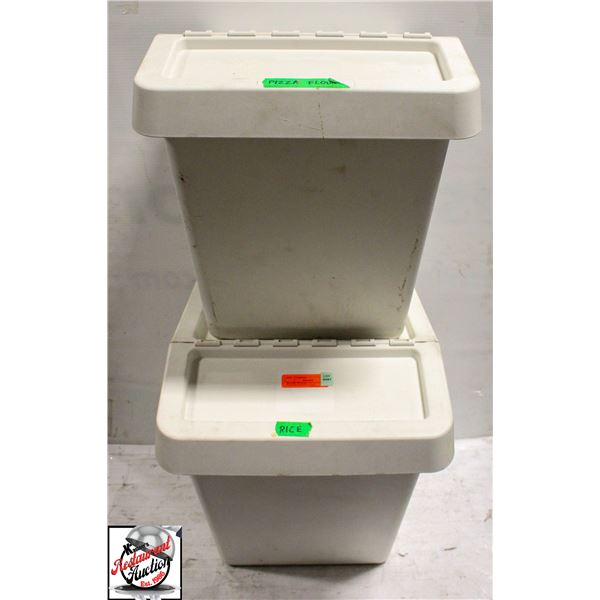 BAILIFF SEIZURE: 2 IKEA WHITE PLASTIC SORTERA BINS