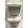 Image 1 : BAILIFF SEIZURE: 2 IKEA WHITE PLASTIC SORTERA BINS