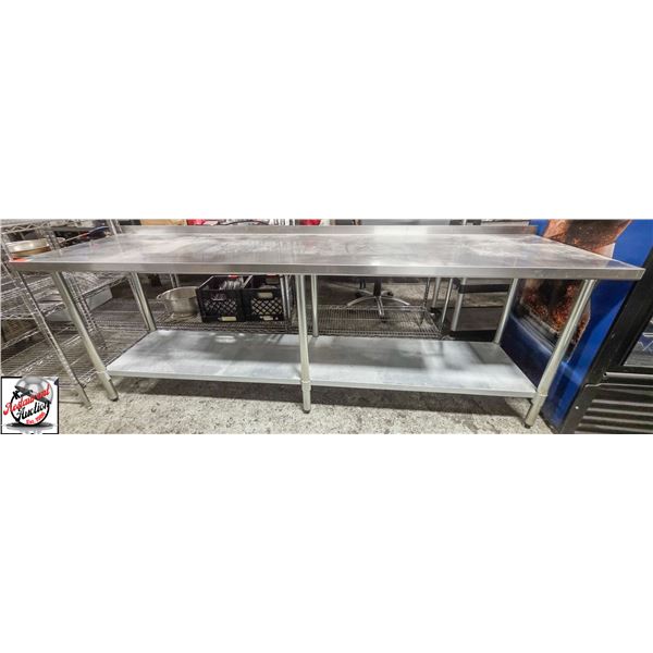 BAILIFF SEIZURE: S/S WORK TABLE 96" X 24.5" X 34"