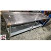 Image 2 : BAILIFF SEIZURE: S/S WORK TABLE 96" X 24.5" X 34"