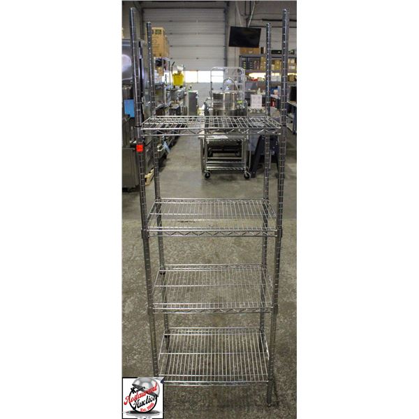 BAILIFF SEIZURE: CHROME 4-TIER WIRE RACK
