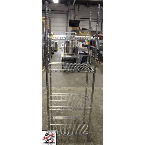 BAILIFF SEIZURE: CHROME 4-TIER WIRE RACK