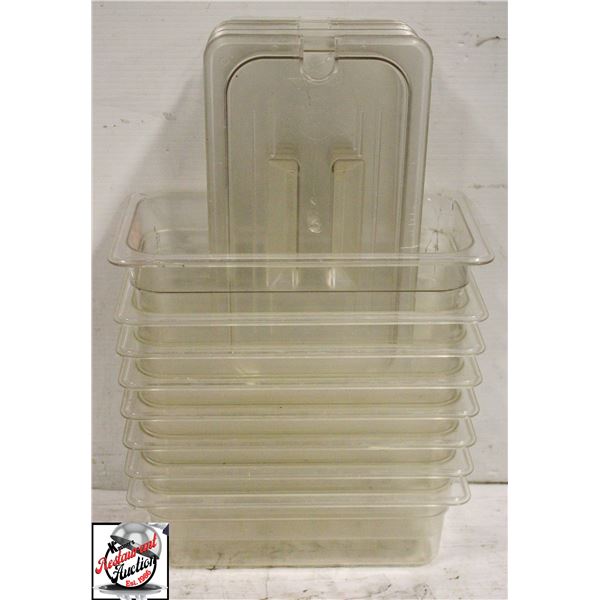 BAILIFF SEIZURE: 8 PLASTIC 1/3-SIZE INSERTS