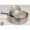 Image 1 : BAILIFF SEIZURE: 2 ALUMINUM POTS W/ 2 LIDS