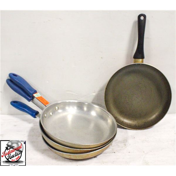 BAILIFF SEIZURE: 4 10" FRYING PANS