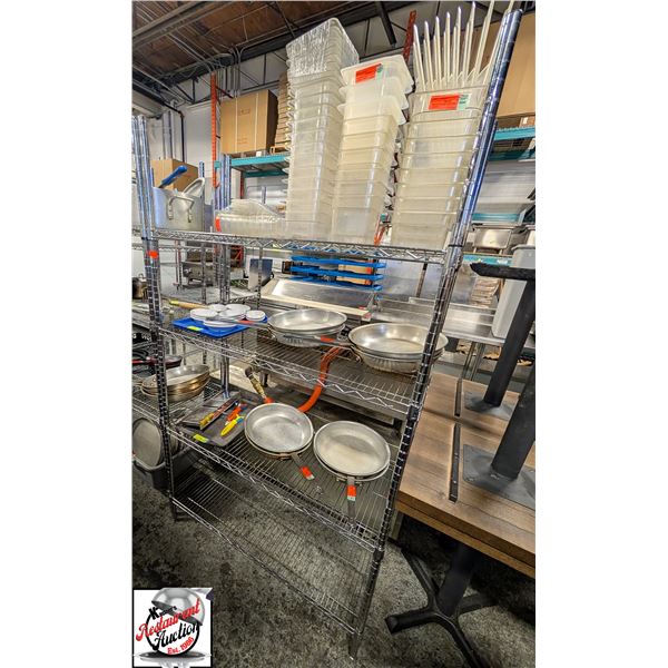 BAILIFF SEIZURE: CHROME 4-TIER WIRE RACK