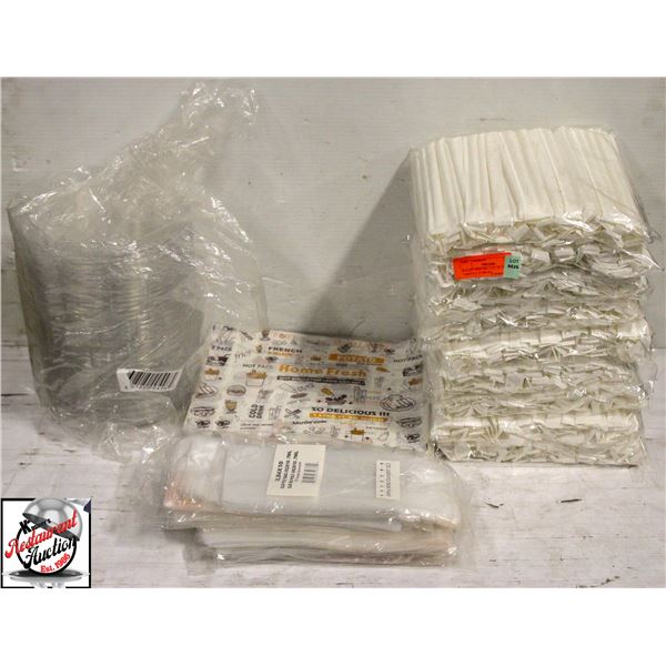 BAILIFF SEIZURE: LOT OF ASSORTED TAKEOUT SUPPLIES