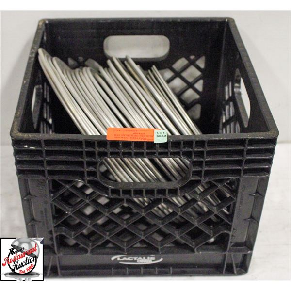 BAILIFF SEIZURE: CRATE OF ASSORTED PIZZA PANS