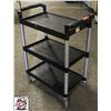 Image 2 : BAILIFF SEIZURE: BLACK PLASTIC UTILITY CART