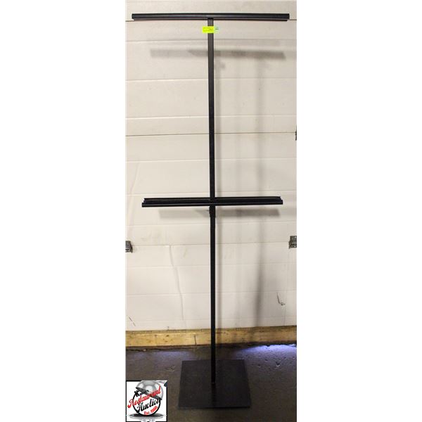 BLACK METAL SIGN STAND 70" TALL