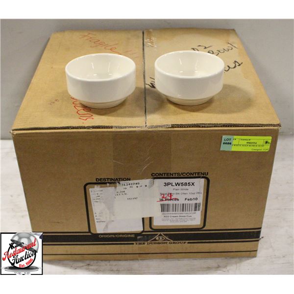 24 WHITE SOUP BOWLS 10 OZ