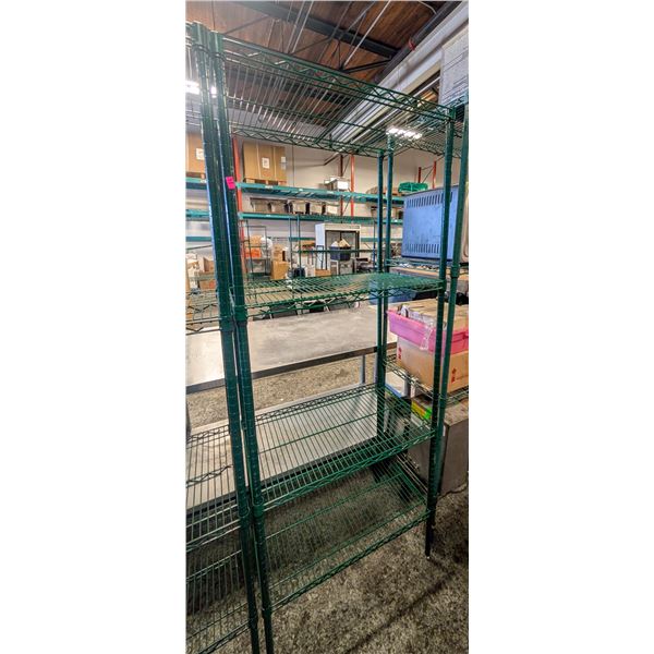 BAILIFF SEIZURE: GREEN 4-TIER WIRE RACK