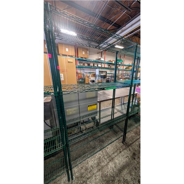 BAILIFF SEIZURE: GREEN 4-TIER WIRE RACK