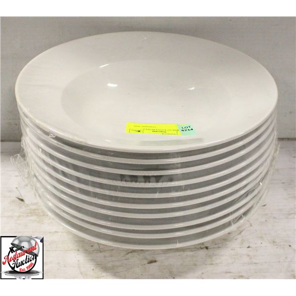 10 WHITE 12" PASTA BOWLS