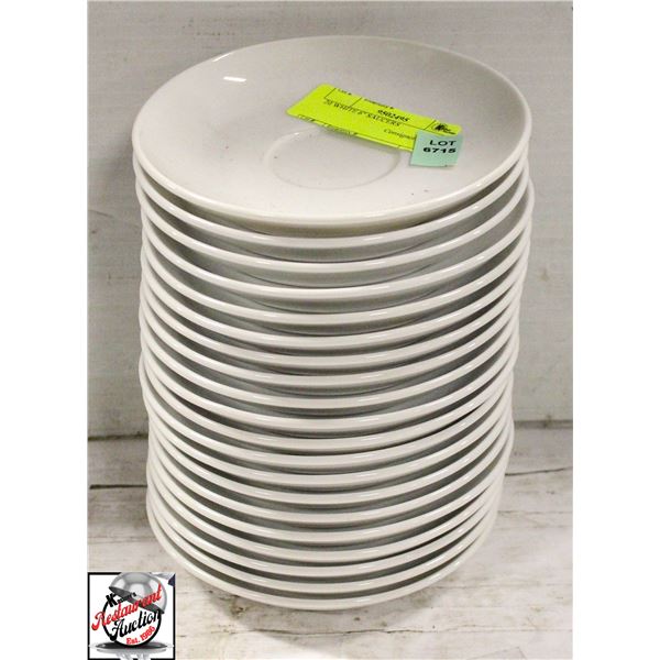 20 WHITE 6" SAUCERS