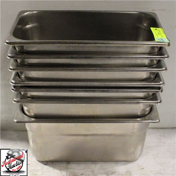 7 S/S 1/4-SIZE 6" DEEP INSERTS