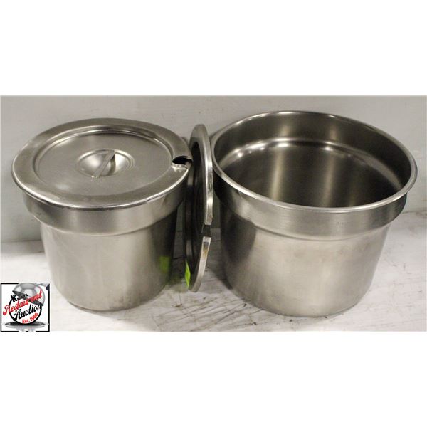 2 S/S SOUP WARMER INSERTS 7QT AND 11QT