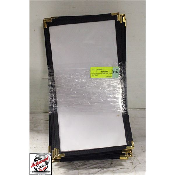 28 FAUX LEATHER 7" X 13" MENU COVERS