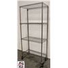 Image 2 : BAILIFF SEIZURE: CHROME 4-TIER WIRE SHELF UNIT