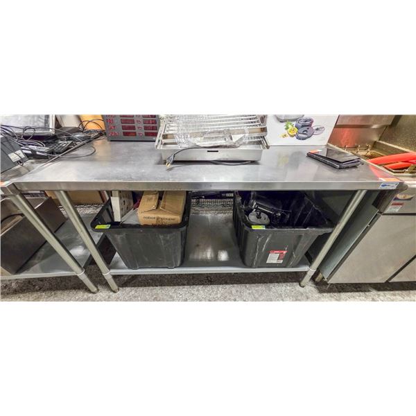 BAILIFF SEIZURE: S/S WORK TABLE 60" X 30" X 36"