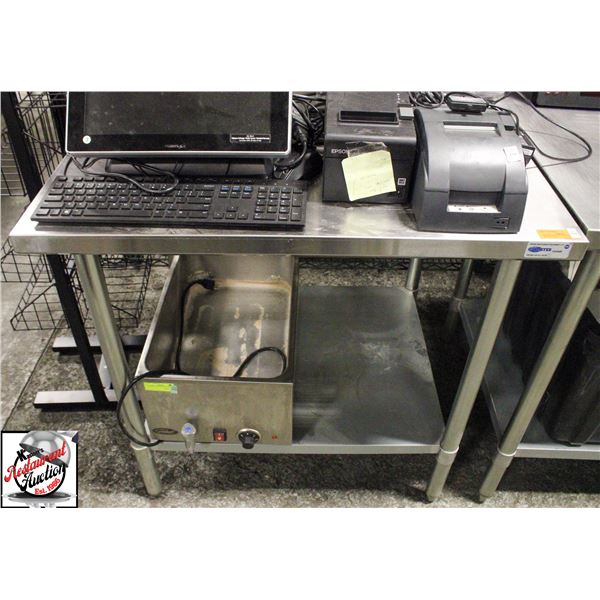 BAILIFF SEIZURE: S/S WORK TABLE 36" X 30" X 36"